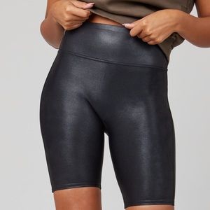 Spanx Faux Leather Biker Shorts